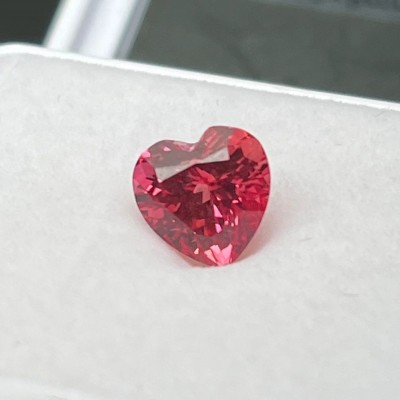 Ruif Jewelry Hand Made High Quality  Lab Grown Papalacha Heart Shape Gemstone for Diy Jewelry Design