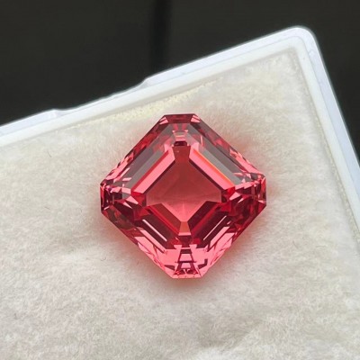 Ruif Jewelry Hand Made High Quality Lab Grown Papalacha Asscher Cut Gemstone for Diy Jewelry Design