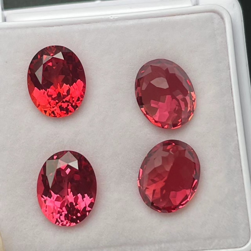Ruif Jewelry Popular Oval ShapeLab Grown Papalacha Lab Grown Saaphire Loose Stones For Diy Jewelry Ruif Jewelry Popular Oval ShapeLab Grown Papalacha Lab Grown Saaphire Loose Stones For Diy Jewelry