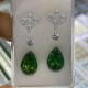 Ruif Jewelry DIY Beautiful 10x14mm Crushed Ice Cutting Cubic Zirconia Gemstone Set for Earrings Design