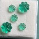 Pirmiana 7-10mm Cute Pumpkin Shape Lab Grown Emerald Custom Made Gemstone 