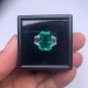 Ruif Jewelry 10x15mm Hydrothermal Lab Grown Emerald with D VVS1 Moissanite AS Set Loose Gemstone for Jewelry Rings Making