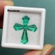 Ruif Jewelry Hand Made 16x20mm a Set of Crosses Lab Grown Emerald Colombia Color for Jewelry Earrings Making