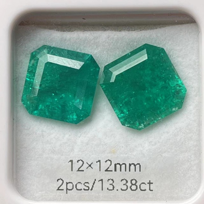 Pirmiana Big Size Asscher Cut 12x12mm Lab Grown Emeralds with Inclushions Like Natural Emerald Gemstone for Jewelry Making Pirmiana Big Size Asscher Cut 12x12mm Lab Grown Emeralds with Inclushions Like Natural Emerald Gemstone for Jewelry Making