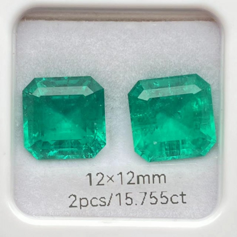 Pirmiana Big Size Asscher Cut 12x12mm Lab Grown Emeralds with Inclushions Like Natural Emerald Gemstone for Jewelry Making Pirmiana Big Size Asscher Cut 12x12mm Lab Grown Emeralds with Inclushions Like Natural Emerald Gemstone for Jewelry Making