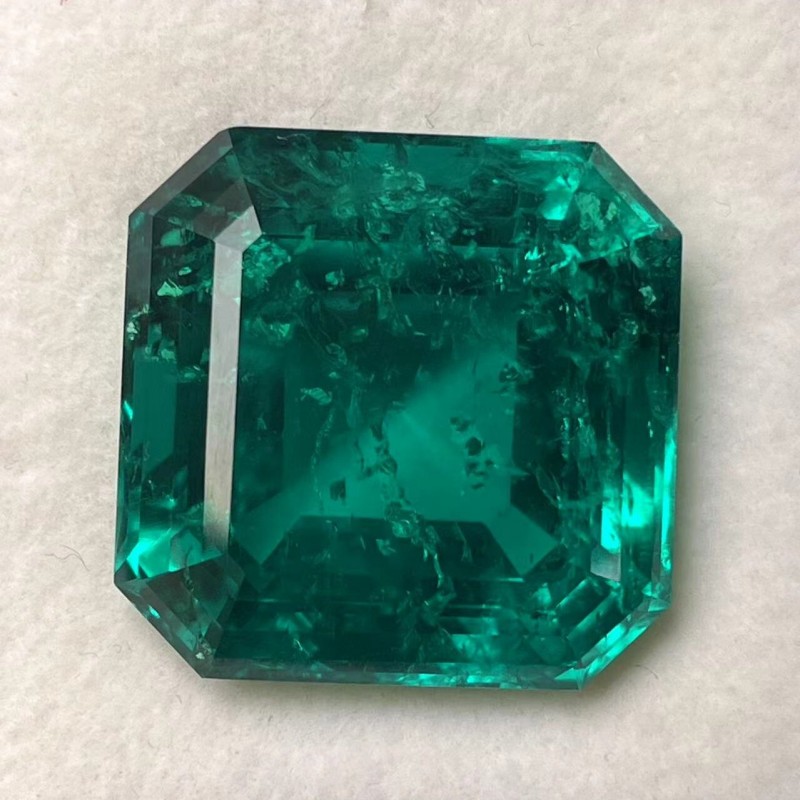 Pirmiana Big Size Asscher Cut 27x27mm90ct Lab Grown Emeralds with Inclushions Like Natural Emerald Gemstone for Jewelry Making Pirmiana Big Size Asscher Cut 27x27mm90ct Lab Grown Emeralds with Inclushions Like Natural Emerald Gemstone for Jewelry Making