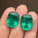 Ruif Jewelry Top Quality 12x16mm Cushion Cut Lab Grown Emeralds Columbia Color Loose Gemstone for Diy Jewelry Making