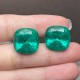 Ruif Jewelry Top Quality 15x15mm2pcs Cushion Cut Lab Grown Emeralds Columbia Color Loose Gemstone for Diy Jewelry Making