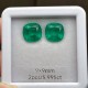 Ruif Jewelry Top Quality 9x9mm5.995ct/pair  Cushion Cut Lab Grown Emeralds Columbia Color Loose Gemstone for Diy Jewelry Making