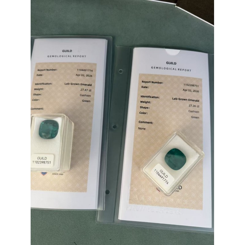 Pirmiana High Quality 11ct  Emerald Cut 12x16mm Lab Grown Emeralds with Inclushions Like Natural Emerald Gemstone for Jewelry Making