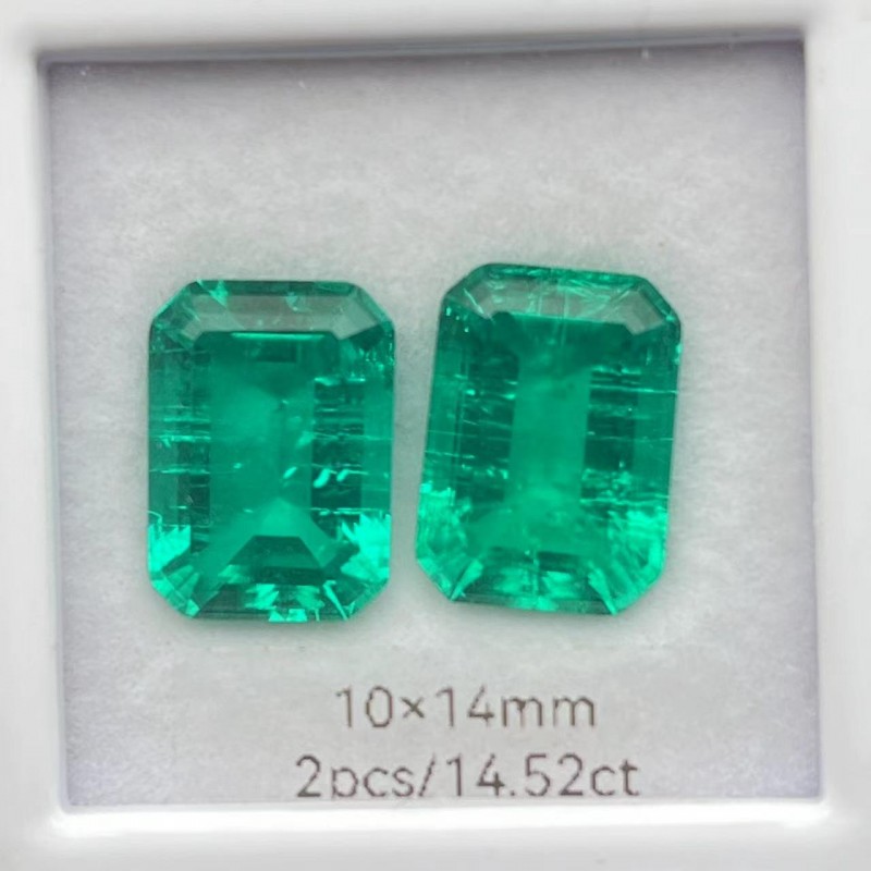 Pirmiana Big Size Emerald Cut 10x14mm Lab Grown Emeralds with Inclushions Like Natural Emerald Gemstone for Jewelry Making Pirmiana Big Size Emerald Cut 10x14mm Lab Grown Emeralds with Inclushions Like Natural Emerald Gemstone for Jewelry Making