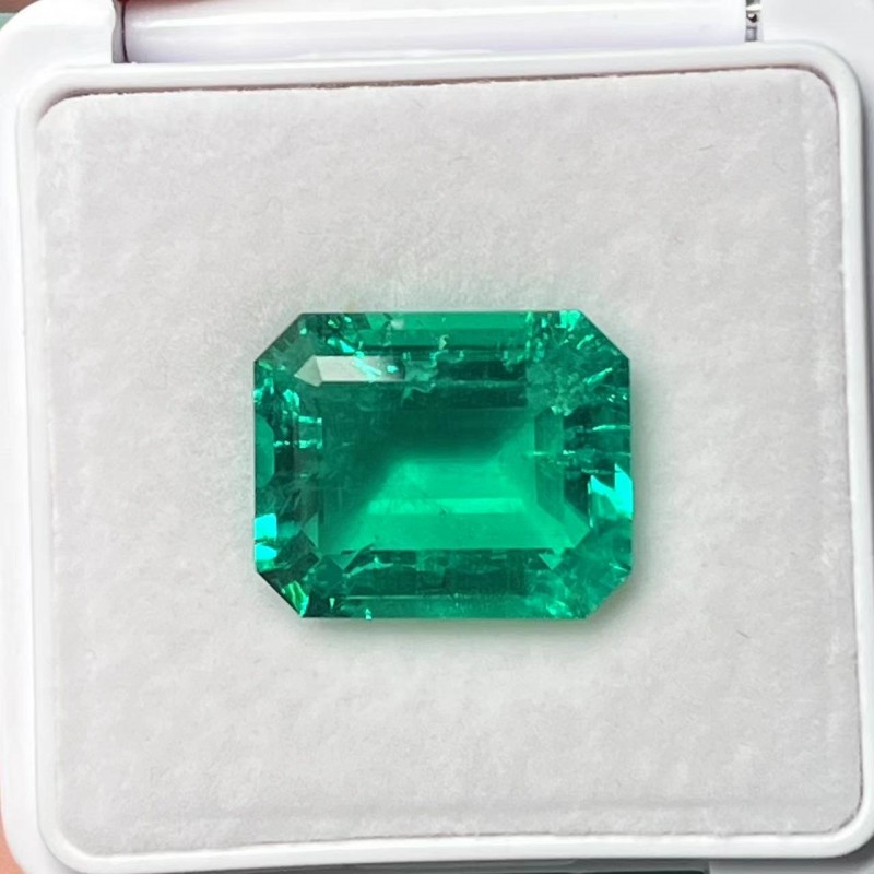 Pirmiana Big Size 11.6ct Emerald Cut 13x16mm Lab Grown Emeralds with Inclushions Like Natural Emerald Gemstone for Jewelry Making Pirmiana Big Size 11.6ct Emerald Cut 13x16mm Lab Grown Emeralds with Inclushions Like Natural Emerald Gemstone for Jewelry Making