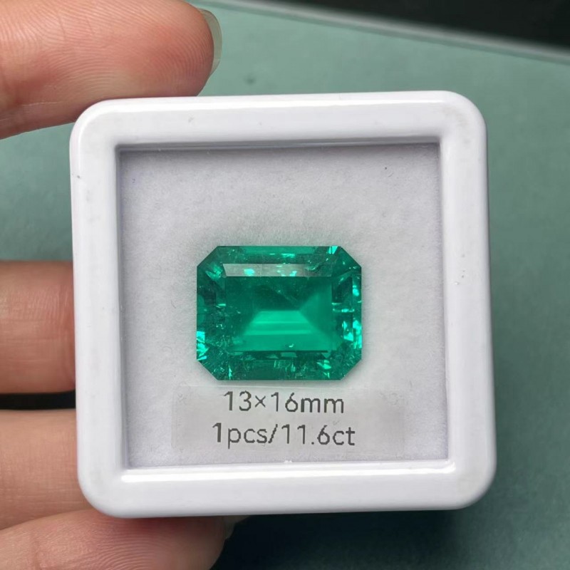 Pirmiana Big Size 11.6ct Emerald Cut 13x16mm Lab Grown Emeralds with Inclushions Like Natural Emerald Gemstone for Jewelry Making Pirmiana Big Size 11.6ct Emerald Cut 13x16mm Lab Grown Emeralds with Inclushions Like Natural Emerald Gemstone for Jewelry Making