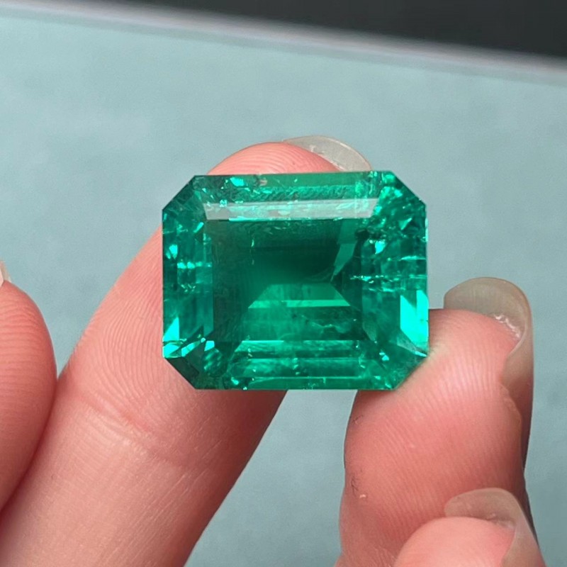 Pirmiana Big Size 11.6ct Emerald Cut 13x16mm Lab Grown Emeralds with Inclushions Like Natural Emerald Gemstone for Jewelry Making Pirmiana Big Size 11.6ct Emerald Cut 13x16mm Lab Grown Emeralds with Inclushions Like Natural Emerald Gemstone for Jewelry Making