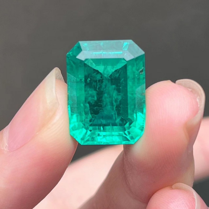 Pirmiana Big Size 11.72ct Emerald Cut 11.98x15.92mm Lab Grown Emeralds with Inclushions Like Natural Emerald Gemstone for Jewelry Making Pirmiana Big Size 11.72ct Emerald Cut 11.98x15.92mm Lab Grown Emeralds with Inclushions Like Natural Emerald Gemstone for Jewelry Making