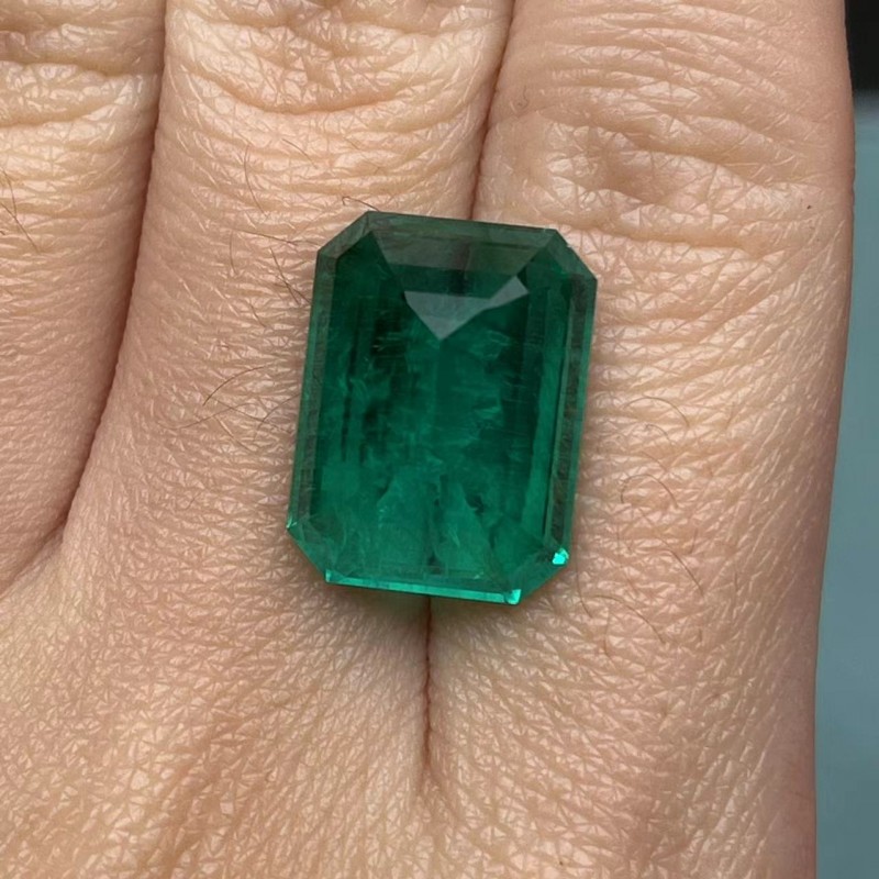 Pirmiana Big Size 11.72ct Emerald Cut 11.98x15.92mm Lab Grown Emeralds with Inclushions Like Natural Emerald Gemstone for Jewelry Making Pirmiana Big Size 11.72ct Emerald Cut 11.98x15.92mm Lab Grown Emeralds with Inclushions Like Natural Emerald Gemstone for Jewelry Making