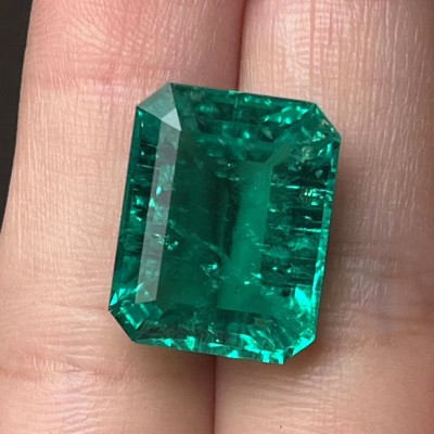 Pirmiana Big Size 11.5ct  Emerald Cut 12x16mm Lab Grown Emeralds with Inclushions Like Natural Emerald Gemstone for Jewelry Making