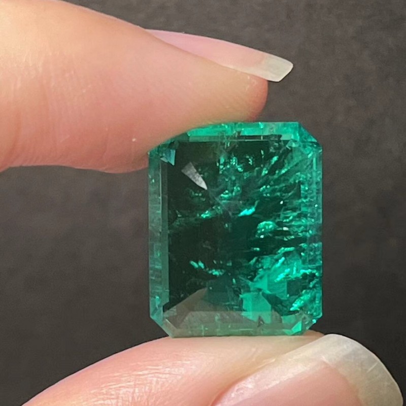 Pirmiana Big Size 11.5ct Emerald Cut 12x16mm Lab Grown Emeralds with Inclushions Like Natural Emerald Gemstone for Jewelry Making Pirmiana Big Size 11.5ct Emerald Cut 12x16mm Lab Grown Emeralds with Inclushions Like Natural Emerald Gemstone for Jewelry Making