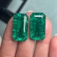 Pirmiana Big Size Emerald Cut 12x22mm 2pcs 32.7ct Lab Grown Emeralds with Inclushions Like Natural Emerald Gemstone for Jewelry Making Pirmiana Big Size Emerald Cut 12x22mm 2pcs 32.7ct Lab Grown Emeralds with Inclushions Like Natural Emerald Gemstone for Jewelry Making