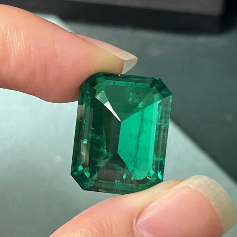 Pirmiana Big Size 16.3ct Emerald Cut 14x18mm Lab Grown Emeralds with Inclushions Like Natural Emerald Gemstone for Jewelry Making Pirmiana Big Size 16.3ct Emerald Cut 14x18mm Lab Grown Emeralds with Inclushions Like Natural Emerald Gemstone for Jewelry Making