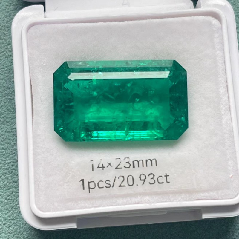 Pirmiana Big Size 20.93ct Emerald Cut 14x23mm Lab Grown Emeralds with Inclushions Like Natural Emerald Gemstone for Jewelry Making Pirmiana Big Size 20.93ct Emerald Cut 14x23mm Lab Grown Emeralds with Inclushions Like Natural Emerald Gemstone for Jewelry Making