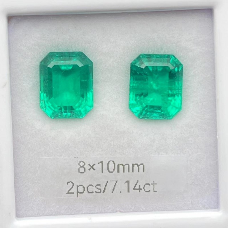 Pirmiana Big Size Emerald Cut 8x10mm Lab Grown Emeralds with Inclushions Like Natural Emerald Gemstone for Jewelry Making Pirmiana Big Size Emerald Cut 8x10mm Lab Grown Emeralds with Inclushions Like Natural Emerald Gemstone for Jewelry Making