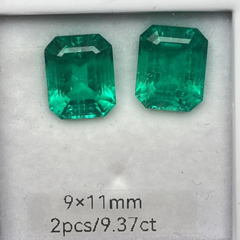 Pirmiana Big Size Emerald Cut 9x11mm Lab Grown Emeralds with Inclushions Like Natural Emerald Gemstone for Jewelry Making Pirmiana Big Size Emerald Cut 9x11mm Lab Grown Emeralds with Inclushions Like Natural Emerald Gemstone for Jewelry Making