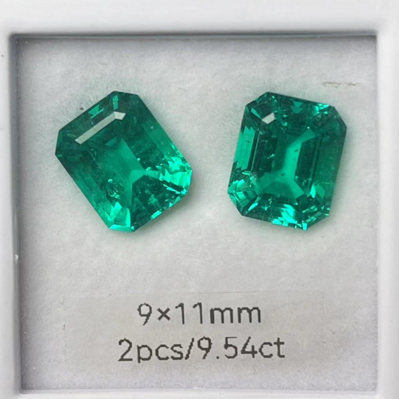 Pirmiana Big Size Emerald Cut 9x11mm Lab Grown Emeralds with Inclushions Like Natural Emerald Gemstone for Jewelry Making Pirmiana Big Size Emerald Cut 9x11mm Lab Grown Emeralds with Inclushions Like Natural Emerald Gemstone for Jewelry Making