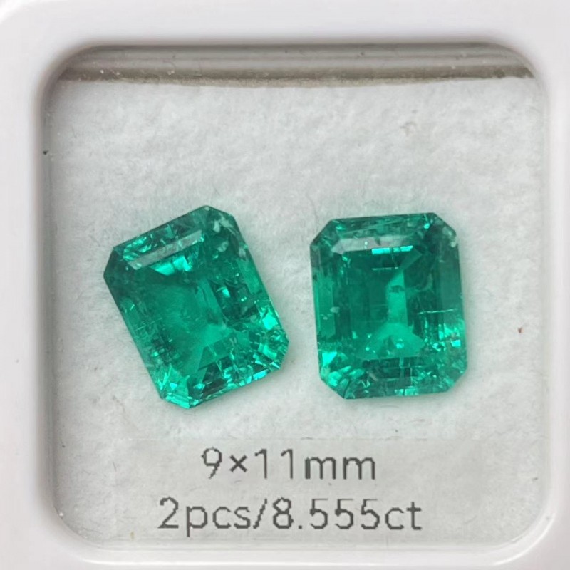 Pirmiana Big Size Emerald Cut 9x11mm Lab Grown Emeralds with Inclushions Like Natural Emerald Gemstone for Jewelry Making Pirmiana Big Size Emerald Cut 9x11mm Lab Grown Emeralds with Inclushions Like Natural Emerald Gemstone for Jewelry Making
