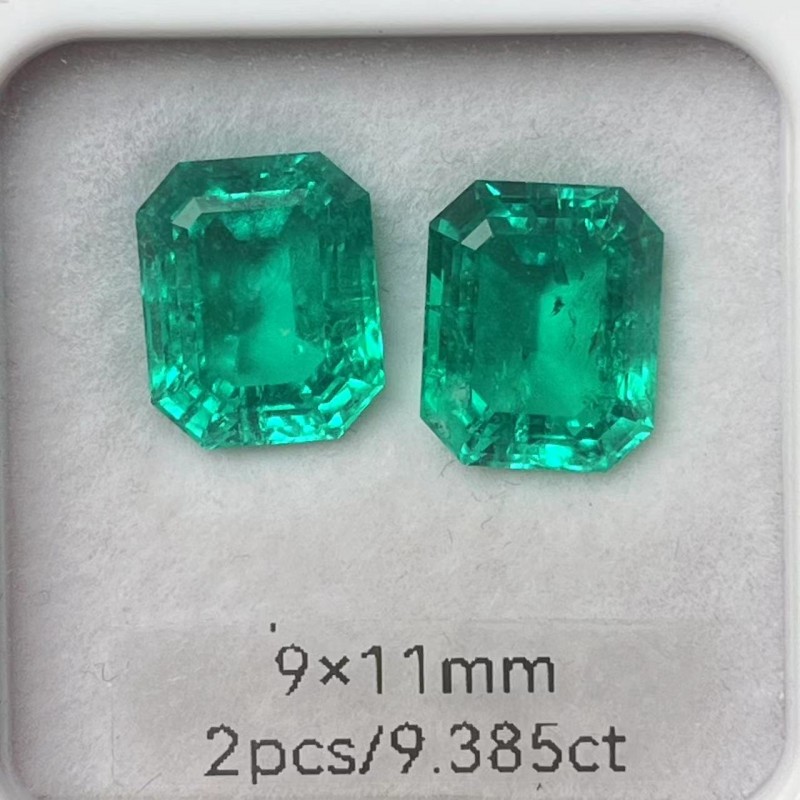 Pirmiana Big Size Emerald Cut 9x11mm Lab Grown Emeralds with Inclushions Like Natural Emerald Gemstone for Jewelry Making Pirmiana Big Size Emerald Cut 9x11mm Lab Grown Emeralds with Inclushions Like Natural Emerald Gemstone for Jewelry Making