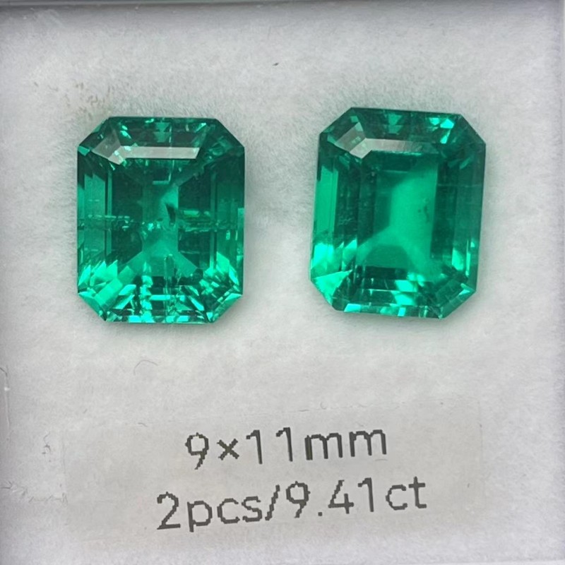 Pirmiana Big Size Emerald Cut 9x11mm Lab Grown Emeralds with Inclushions Like Natural Emerald Gemstone for Jewelry Making Pirmiana Big Size Emerald Cut 9x11mm Lab Grown Emeralds with Inclushions Like Natural Emerald Gemstone for Jewelry Making