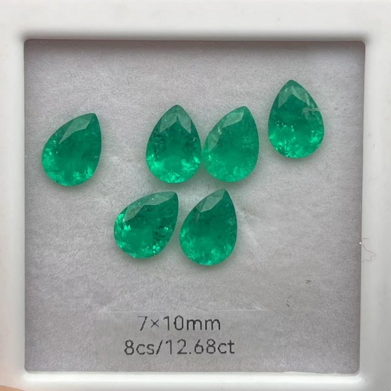 Ruif Jewelry Top Quality Pear Shape 8x12mm/7x11mm/7x10mm/6x10mm Lab Grown Emeralds Columbia Color Loose Gemstone for Diy Jewelry Making Ruif Jewelry Top Quality Pear Shape 8x12mm/7x11mm/7x10mm/6x10mm Lab Grown Emeralds Columbia Color Loose Gemstone for Diy Jewelry Making