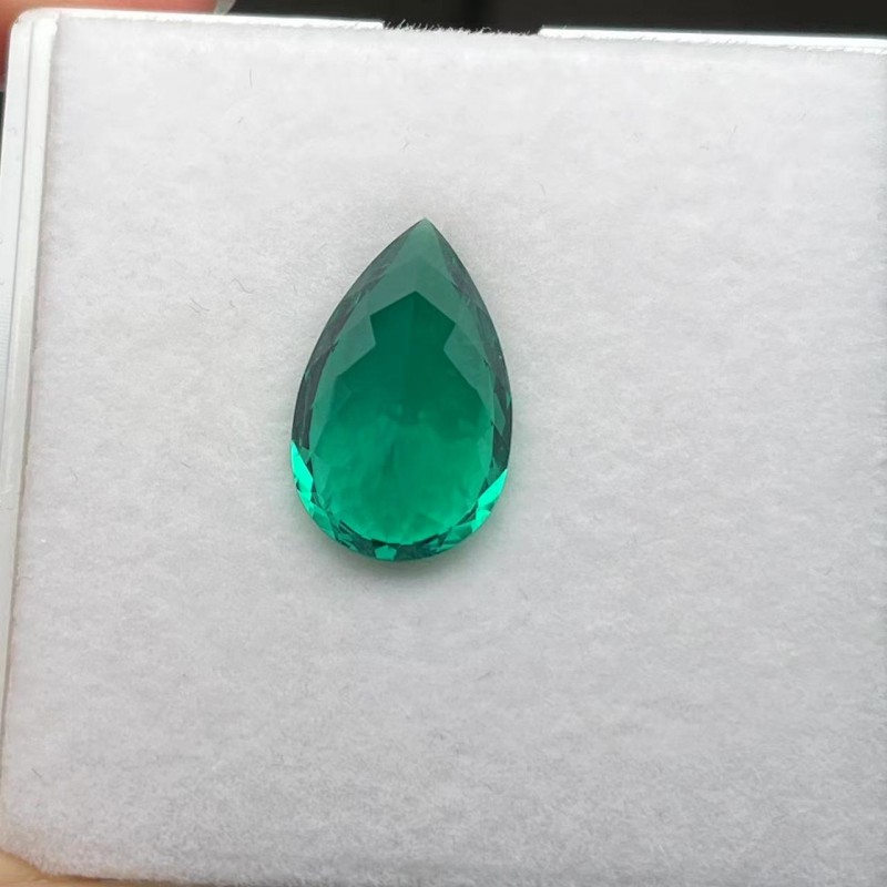 Ruif Jewelry Top Quality Pear Shape 11x18mm 8.09ct Lab Grown Emeralds Columbia Color Loose Gemstone for Diy Jewelry Making