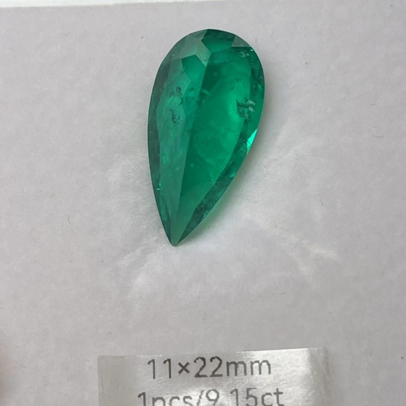 Ruif Jewelry Top Quality Pear Shape 11x22mm 9.15ct Lab Grown Emeralds Columbia Color Loose Gemstone for Diy Jewelry Making Ruif Jewelry Top Quality Pear Shape 11x22mm 9.15ct Lab Grown Emeralds Columbia Color Loose Gemstone for Diy Jewelry Making