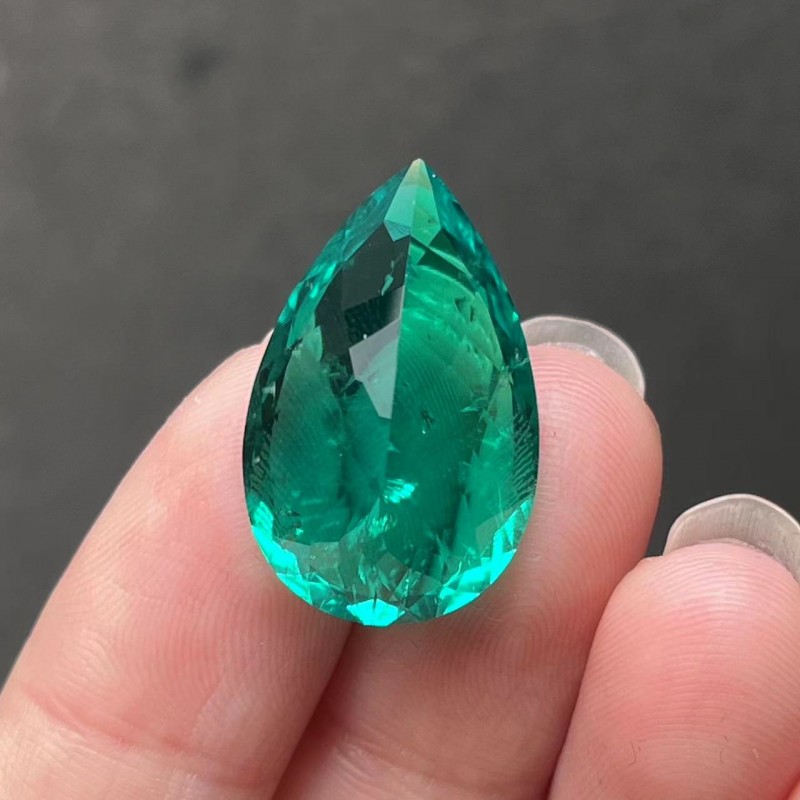 Ruif Jewelry Top Quality Pear Shape 14x22mm 13.865ct Lab Grown Emeralds Columbia Color Loose Gemstone for Diy Jewelry Making Ruif Jewelry Top Quality Pear Shape 14x22mm 13.865ct Lab Grown Emeralds Columbia Color Loose Gemstone for Diy Jewelry Making