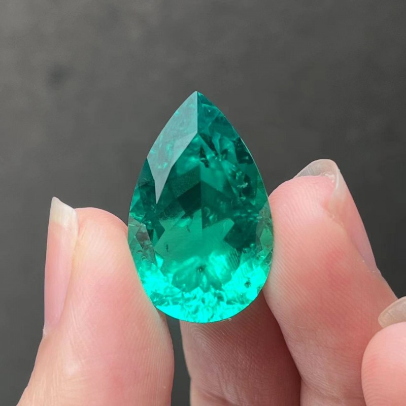 Ruif Jewelry Top Quality Pear Shape 14x22mm 13.865ct Lab Grown Emeralds Columbia Color Loose Gemstone for Diy Jewelry Making Ruif Jewelry Top Quality Pear Shape 14x22mm 13.865ct Lab Grown Emeralds Columbia Color Loose Gemstone for Diy Jewelry Making