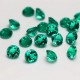 Ruif Jewelry 0.8-3.0MM Round Shape Melee Size Lab Grown Hydrothermal Emerald Loose Gemstone Including Minor Cracks Inclusions