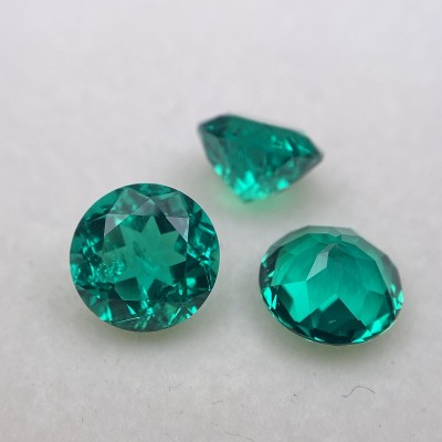 Ruif Jewelry Columbia Color Lab Grown Emerald Hand Made Gemstone for Jewelry Rings Earrings Making