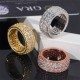 Ruif Jewelry S925 Silver three row stone Mossan stone full diamond men's rings Ruif Jewelry S925 Silver three row stone Mossan stone full diamond men's rings