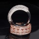 Ruif Jewelry S925 Silver Moissanite half ring in D colour in stock Ruif Jewelry S925 Silver Moissanite half ring in D colour in stock