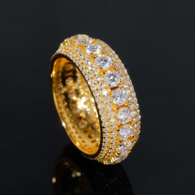 Ruif Jewelry S925 Silver hip Hop Moissanite Ring For Men