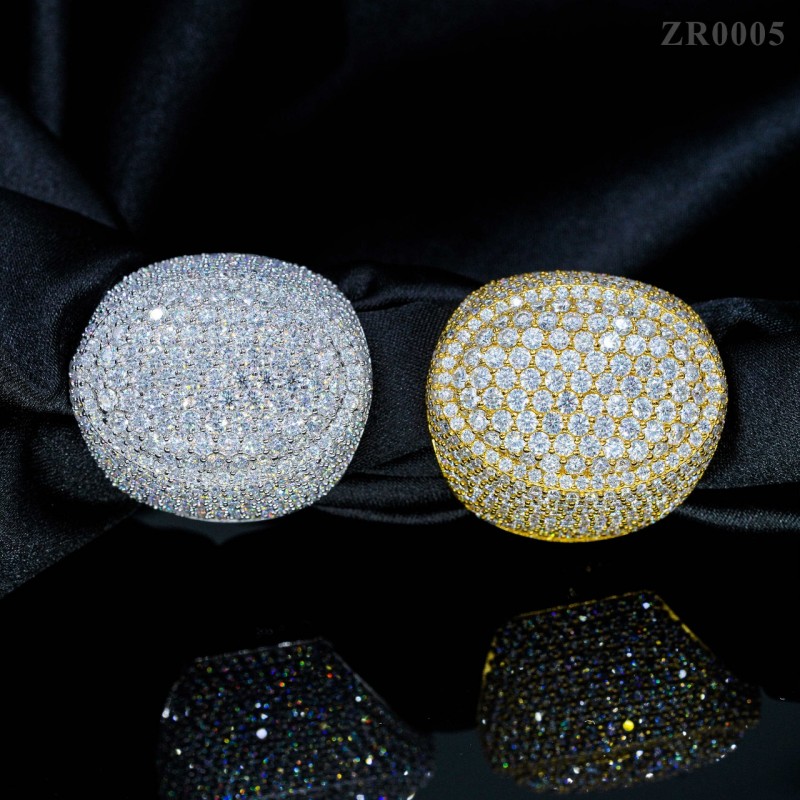 Ruif Jewelry Europe and the United States cross-border S925 silver Moissanite oval boys cool street dance style ring Ruif Jewelry Europe and the United States cross-border S925 silver Moissanite oval boys cool street dance style ring