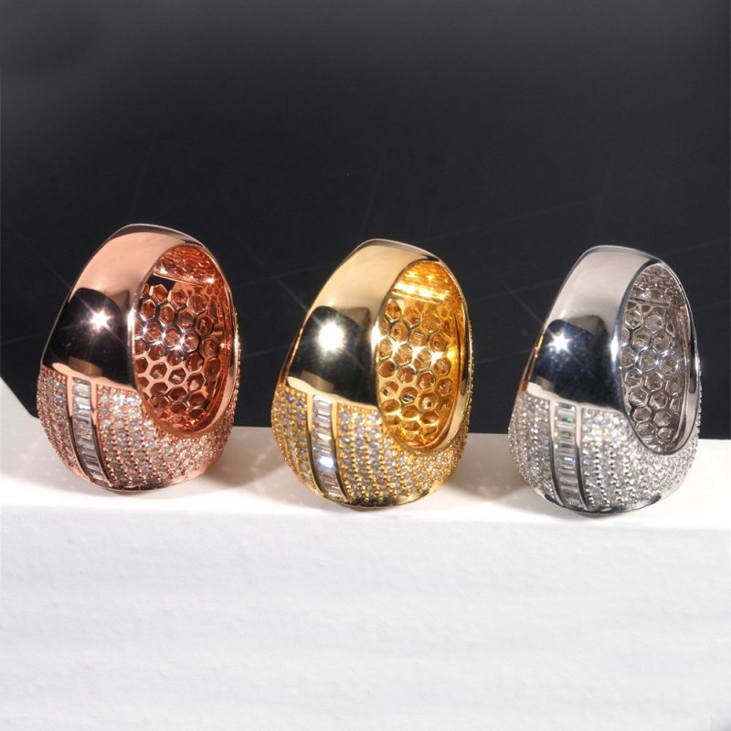 Ruif Jewelry S925 Silver Moissanite hip Hop rap rings Ruif Jewelry S925 Silver Moissanite hip Hop rap rings