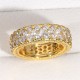 Ruif Jewelry S925 Silver Full diamond D Moissanite tow row stone Hip Hop light luxury rings Ruif Jewelry S925 Silver Full diamond D Moissanite tow row stone Hip Hop light luxury rings