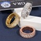 Ruif Jewelry S925 Silver Full diamond D Moissanite tow row stone Hip Hop light luxury rings Ruif Jewelry S925 Silver Full diamond D Moissanite tow row stone Hip Hop light luxury rings