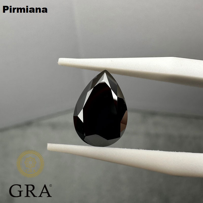 Ruif Jewelry 100% Natural Black Color Moissanite Loose Stone GRA Report Pear Shape Moissanitediamond for Custom Jewelry Ruif Jewelry 100% Natural Black Color Moissanite Loose Stone GRA Report Pear Shape Moissanitediamond for Custom Jewelry