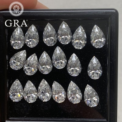 Ruif Jewelry Wholesale Price DEF Color  Pear Cut Moissanite Loose Gemstone with GRA Certificate for Jewelry Making