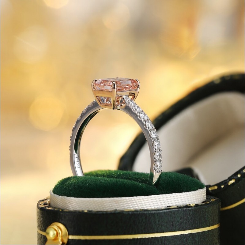 Ruif Jewelry Classic Design PT950 Platinum 1.23ct Lab Grown Diamond Ring Gemstone Jewelry