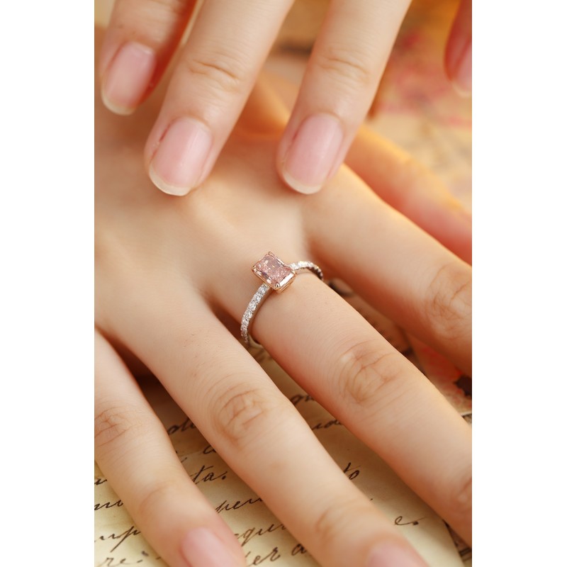 Ruif Jewelry Classic Design PT950 Platinum 1.23ct Lab Grown Diamond Ring Gemstone Jewelry