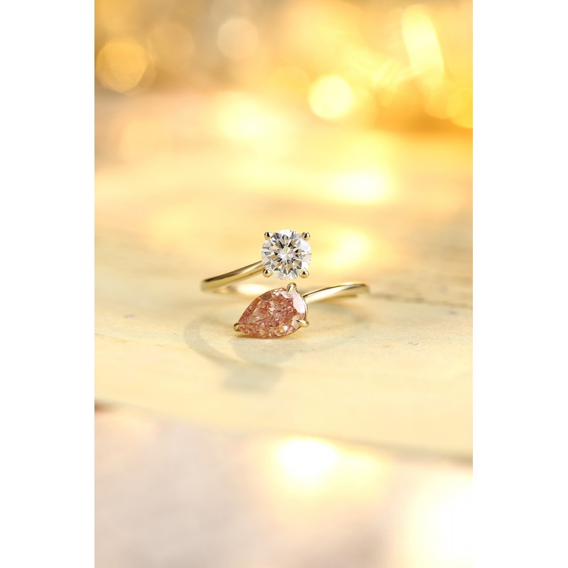 Ruif Jewelry Classic Design 18K yellow gold 1.23ct Lab Grown Diamond Ring Gemstone Jewelry